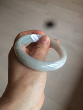 Load image into Gallery viewer, 58mm Certified Type A 100% Natural light green/purple Jadeite Jade bangle N108-2822