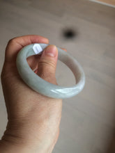 Load image into Gallery viewer, 58mm Certified Type A 100% Natural light green/purple Jadeite Jade bangle N108-2822
