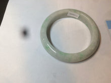 Load image into Gallery viewer, 57.4mm 100% natural Type A sunny green/white jadeite jade bangle K92-1110