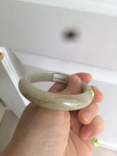 Load image into Gallery viewer, 54.7mm certified 100% natural type yellow/green jadeite jade bangle Z92-8520