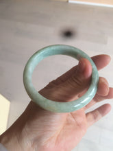 Load image into Gallery viewer, 56.4mm certified Type A 100% Natural sunny green Jadeite Jade bangle U126-2490