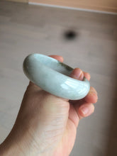 Load image into Gallery viewer, 57mm Certified type A 100% Natural green/white/brown chubby Jadeite bangle N107-3788