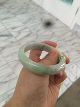 Load image into Gallery viewer, 54mm certified 100% natural type A green/white jadeite jade bangle AH29-4933