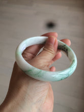 Load image into Gallery viewer, 61.3mm Certified Type A 100% Natural sunny green/white/light purple jadeite Jade bangle S45-7278