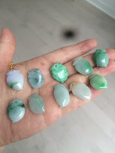 Load image into Gallery viewer, Type A 100% Natural sunny green/purple/white Jadeite Jade Peach Pendant AC-P