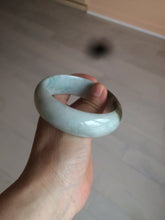 Load image into Gallery viewer, 57mm Certified type A 100% Natural green/white/brown chubby Jadeite bangle N107-3788