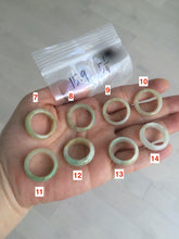 Load image into Gallery viewer, 15.9mm/size 5 1/4 100% natural type A icy watery green/white/yellow jadeite jade band ring G105-5 1/4