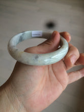 Load image into Gallery viewer, 59mm Certified Type A 100% Natural green black purple gray Jadeite Jade bangle C68-7535