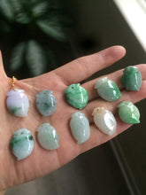 Load image into Gallery viewer, Type A 100% Natural sunny green/purple/white Jadeite Jade Peach Pendant AC-P