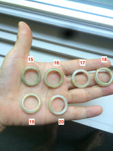 Load image into Gallery viewer, 15.9mm/size 5 1/4 100% natural type A icy watery green/white/yellow jadeite jade band ring G105-5 1/4