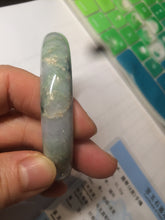 Load image into Gallery viewer, 58.5mm Certified Type A 100% Natural light green/purple jadeite jade bangle U128-9906