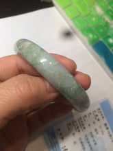 Load image into Gallery viewer, 58.5mm Certified Type A 100% Natural light green/purple jadeite jade bangle U128-9906