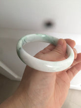 Load image into Gallery viewer, 61.3mm Certified Type A 100% Natural sunny green/white/light purple jadeite Jade bangle S45-7278
