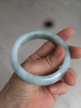 Load image into Gallery viewer, 52.5mm Certified type A 100% Natural green white Jadeite Jade bangle A77-2424