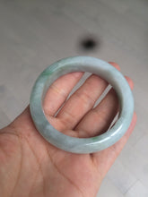 Load image into Gallery viewer, 52.5mm Certified type A 100% Natural green white Jadeite Jade bangle A77-2424