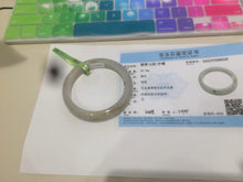 Load image into Gallery viewer, 54.7mm certified 100% natural type yellow/green jadeite jade bangle Z92-8520