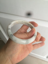 Load image into Gallery viewer, 59mm Certified Type A 100% Natural green black purple gray Jadeite Jade bangle C68-7535