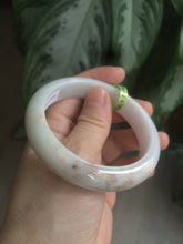 Load image into Gallery viewer, 56.5mm certificated Type A 100% Natural white/red/brown Jadeite Jade bangle AE28-5705