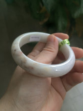 Load image into Gallery viewer, 56.5mm certificated Type A 100% Natural white/red/brown Jadeite Jade bangle AE28-5705