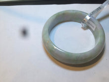 Load image into Gallery viewer, 56.5mm certificated Type A 100% Natural sunny green/purple/yellow Monet’s Water Lilies Jade bangle E62-1029