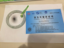 Load image into Gallery viewer, 53mm certificated Type A 100% Natural light green/yellow/purple Jadeite Jade bangle L106-2747