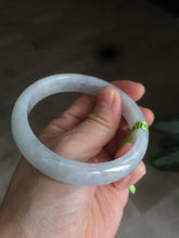 Load image into Gallery viewer, 57.1mm certified 100% natural icy green/white jadeite jade bangle AH30-5700