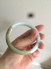 Load image into Gallery viewer, 58.5mm certificated Type A 100% Natural green/brown Jadeite Jade bangle AD60-0598