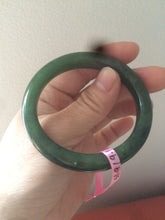 Load image into Gallery viewer, 51.9 mm 100% Natural dark green nephrite Jade (碧玉) bangle KS-16