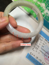 Load image into Gallery viewer, 56.5mm 100% natural certified green/white jadeite jade bangle AT39-8941