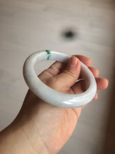 Load image into Gallery viewer, 61mm certified type A 100% Natural sunny green/white Jadeite Jade bangle AQ23-9961