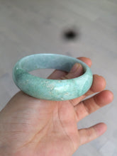 Load image into Gallery viewer, 55.4mm type A 100% Natural green Jadeite Jade bangle E67