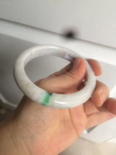 Load image into Gallery viewer, 61mm certified type A 100% Natural sunny green/white Jadeite Jade bangle AQ23-9961