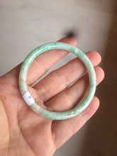 Load image into Gallery viewer, 49.7mm Certified Type A 100% Natural sunny green/red slim Jadeite Jade bangle AQ22-0186