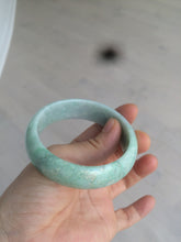 Load image into Gallery viewer, 55.4mm type A 100% Natural green Jadeite Jade bangle E67