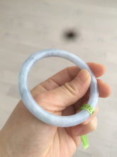 Load image into Gallery viewer, 54mm Certified Type A 100% Natural super light purple/white round cut Jadeite Jade bangle AK23-0024