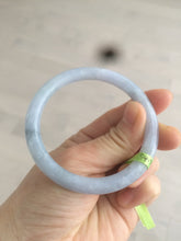 Load image into Gallery viewer, 54mm Certified Type A 100% Natural super light purple/white round cut Jadeite Jade bangle AK23-0024