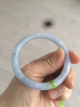 Load image into Gallery viewer, 54mm Certified Type A 100% Natural super light purple/white round cut Jadeite Jade bangle AK23-0024