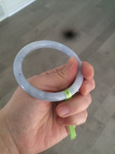 Load image into Gallery viewer, 54mm Certified Type A 100% Natural super light purple/white round cut Jadeite Jade bangle AK23-0024