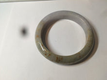 Load image into Gallery viewer, 55.7mm certified 100% natural green/brown/purple jadeite jade bangle AT44-1649