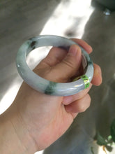 Load image into Gallery viewer, 58.8mm Certified Type A 100% Natural light green/purple jadeite jade bangle Q98-1403