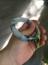 Load image into Gallery viewer, 58.8mm Certified Type A 100% Natural light green/purple jadeite jade bangle Q98-1403