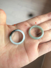 Load image into Gallery viewer, 19mm/size 9 100% natural type A icy watery green/white/yellow jadeite jade band ring G105-9