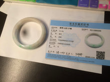 Load image into Gallery viewer, 56.8mm certificated Type A 100% Natural sunny green/white/brown Jadeite Jade bangle E48-3335