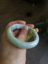 Load image into Gallery viewer, 54mm certified 100% natural type A green/white jadeite jade bangle AH29-4933
