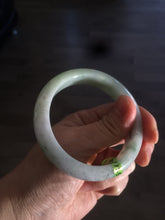 Load image into Gallery viewer, 54mm certified 100% natural type A green/white jadeite jade bangle AH29-4933