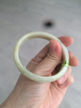 Load image into Gallery viewer, 52mm certified 100% natural Type A green/yellow oval jadeite jade bangle s39-8541