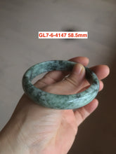 Load image into Gallery viewer, 54-62mm certified Type A 100% Natural light green white Jadeite Jade bangle GL7
