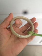 Load image into Gallery viewer, 52mm certified 100% natural Type A green/yellow oval jadeite jade bangle s39-8541