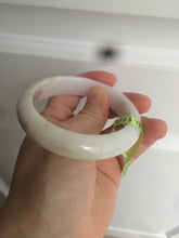 Load image into Gallery viewer, 56.5mm certificated Type A 100% Natural white/red/brown Jadeite Jade bangle AE28-5705