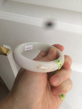 Load image into Gallery viewer, 56.5mm certificated Type A 100% Natural white/red/brown Jadeite Jade bangle AE28-5705